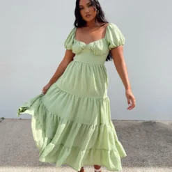 Princess Polly Danny Midi Dress Green