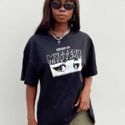 House Of Mystery Oversized Tee Black
