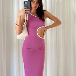 JGR & STN Charlotte Midi Dress Pink