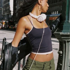 Premier Layered Tank Top Slate