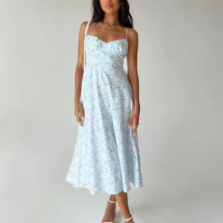 Princess Polly Amara Midi Dress Blue Multi