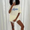 Aloha Oversized Tee Ivory