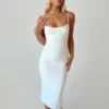 Princess Polly Shafer Midi Dress White