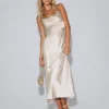 Princess Polly Perrie Midi Dress Cream