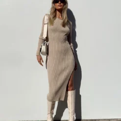 Princess Polly Nicky Midi Dress Beige