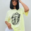 Princess Polly The Rolling Stones Start Me Up Oversized Tee Green
