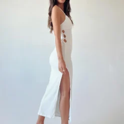 Princess Polly Maila Midi Dress White