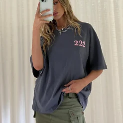 Princess Polly 222 Alignment Oversized Tee Slate