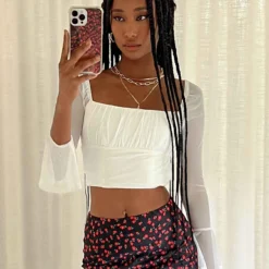 Rankin Long Sleeve Top White