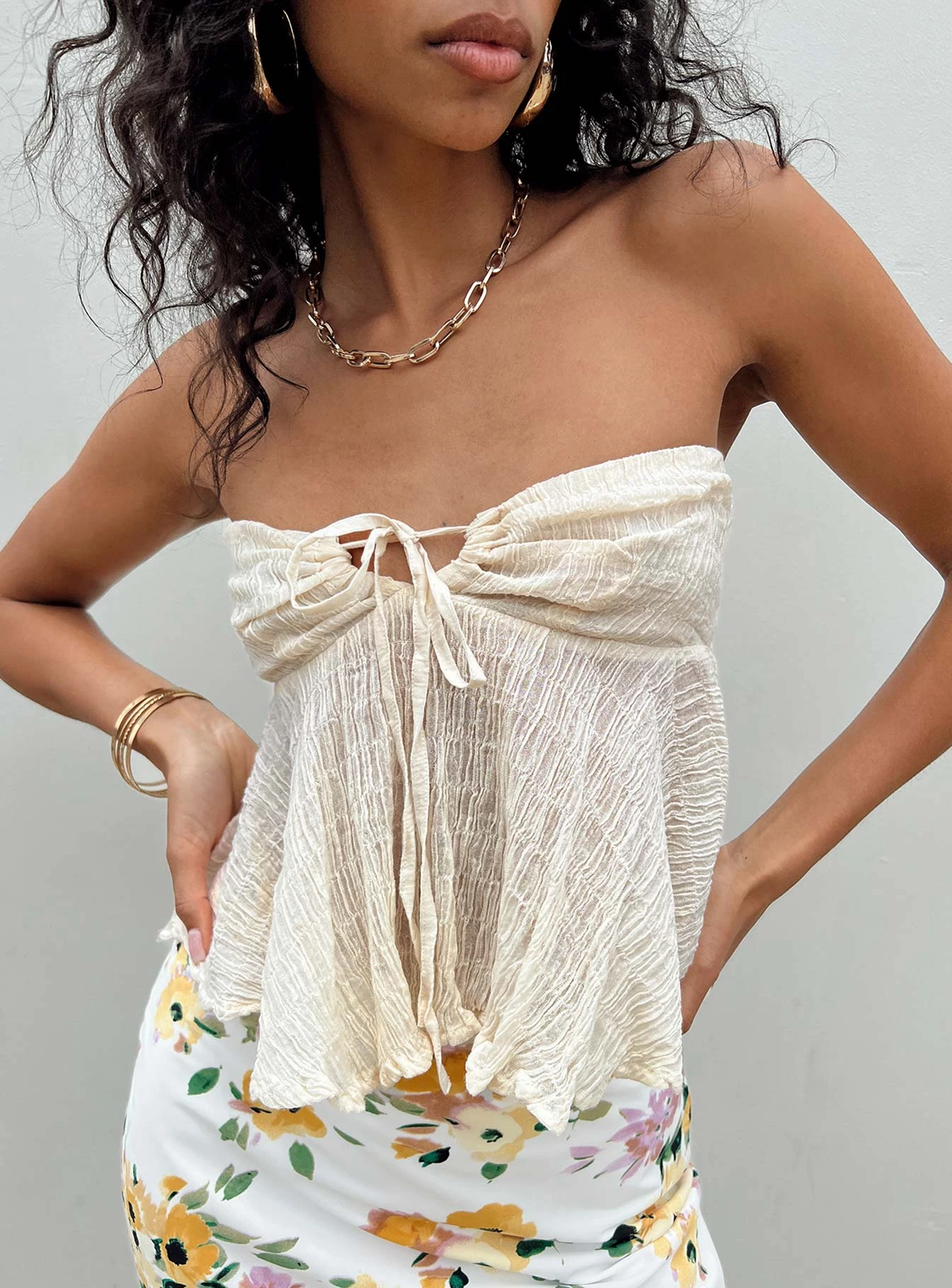 Princess Polly Long Summer Nights Top Ivory 6 Princess Polly Long Summer Nights Top Ivory - Image 6