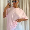 Flower Market Oversized Tee Pink