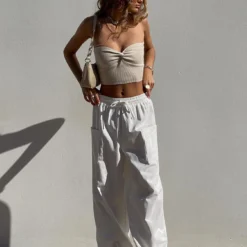 Princess Polly Brunie Pants White