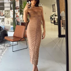 Princess Polly Dania Midi Dress Brown