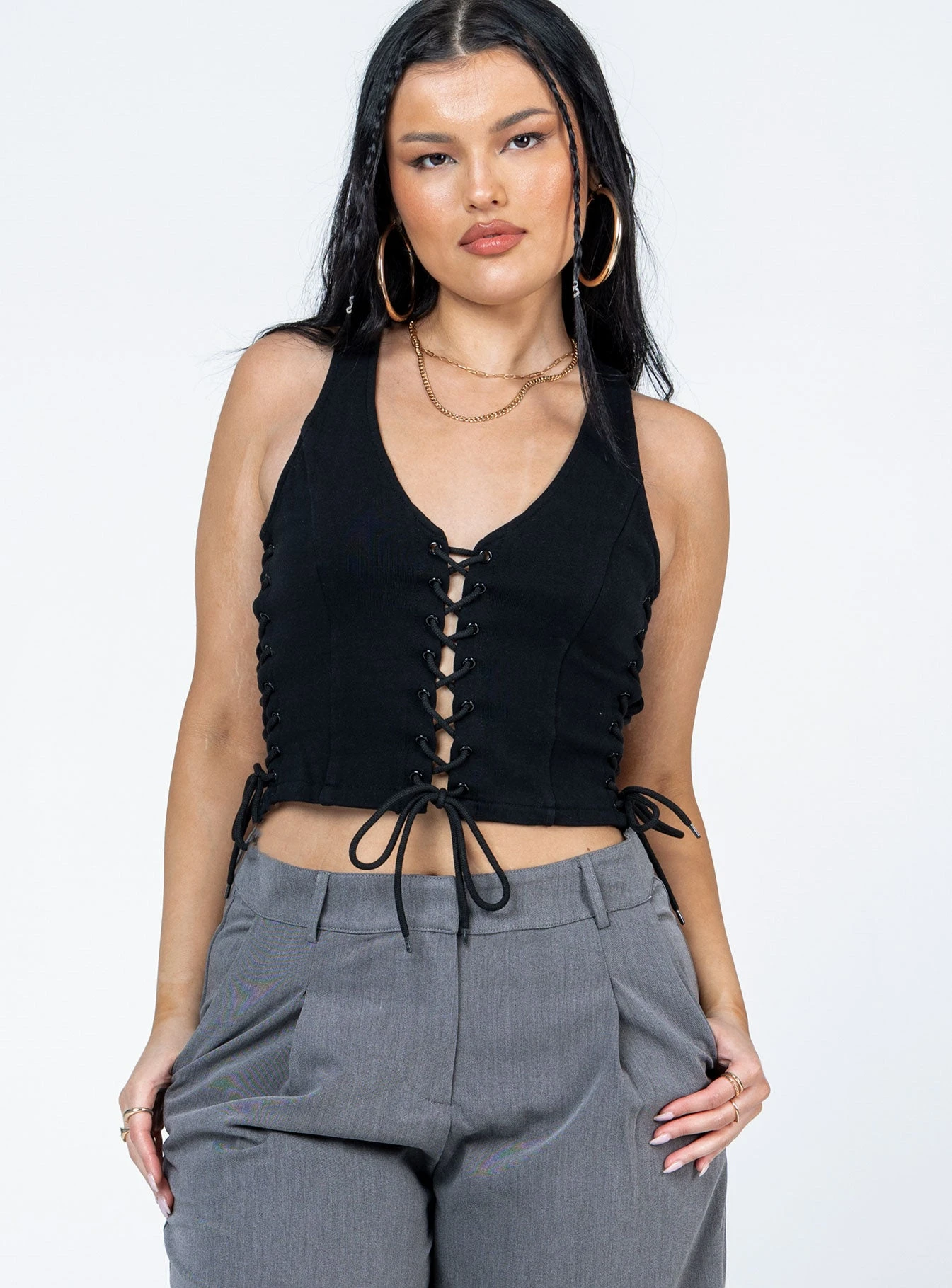 Princess Polly Walker Top Black 2 Princess Polly Walker Top Black - Image 2