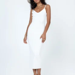 Princess Polly Shaniah Midi Dress White