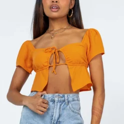 Princess Polly Coleman Top Orange