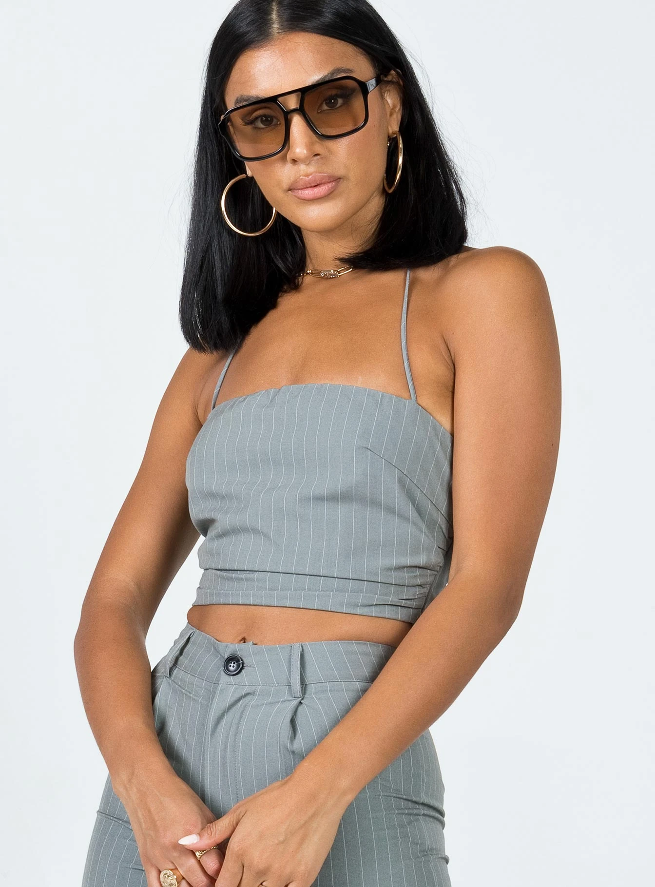 Princess Polly Aroya Top Grey 1 Princess Polly Aroya Top Grey