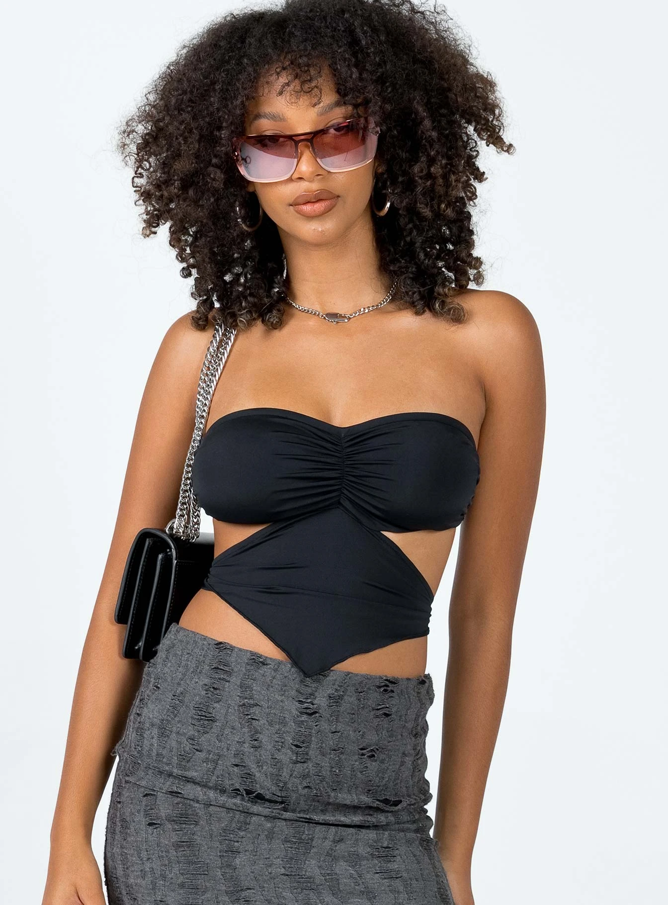 Princess Polly Damon Top Black 2 Princess Polly Damon Top Black - Image 2