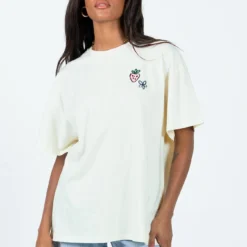 Happy Life Recipe Oversized Tee Cream