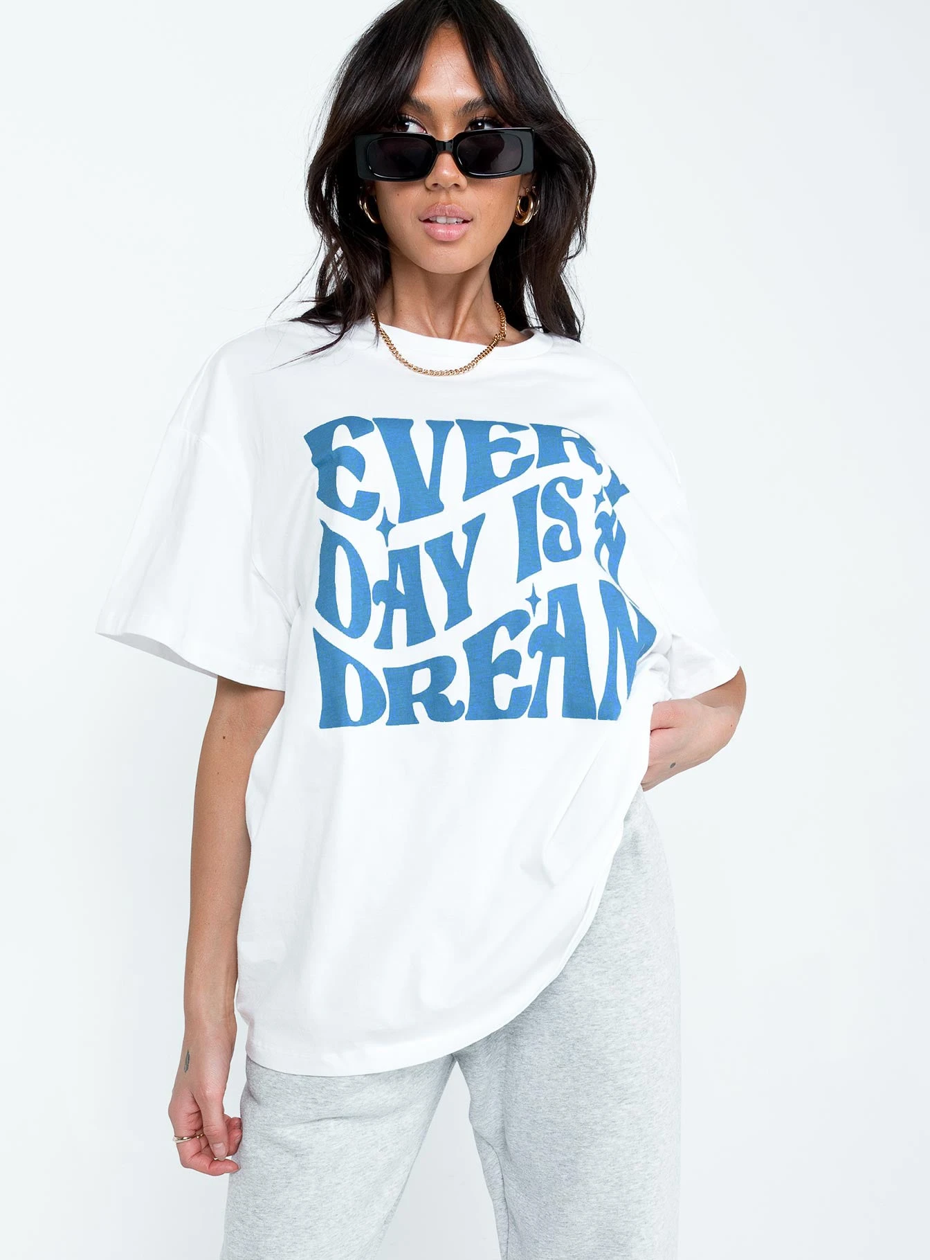 Every Day Oversize Tee White 2 Every Day Oversize Tee White - Image 2