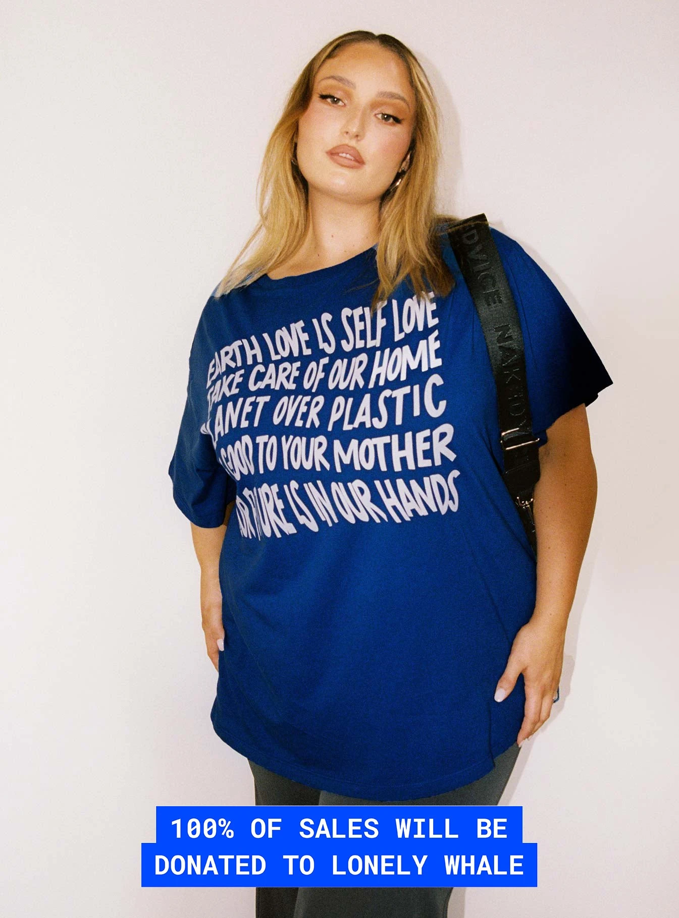 Be Kind Charity Oversized Tee Blue Curve 1 Be Kind Charity Oversized Tee Blue Curve
