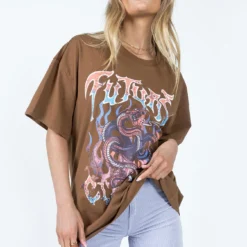 Future Classic Oversized Tee Brown