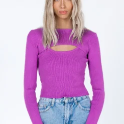 Princess Polly Theresa Sweater Purple