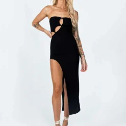 Princess Polly Jaxon Midi Dress Black -Modeoryx Sales Store 1 modelinfo emma leigh us4 4a5083a7 ddac 4faa a69b 7016e31efe56