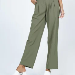 Princess Polly Katy Asymmetric Pants Green