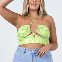 Princess Polly Farah Top Green