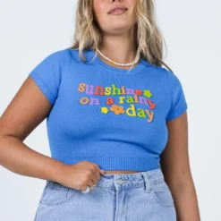 Princess Polly Sunshine On A Rainy Day Knit Top Blue -Modeoryx Sales Store 1 modelinfo jasmin us8 cd49d21c e6ce 402e a5e6 bebf3c5840a5