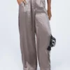 Princess Polly Yasamin Wide Leg Pants Grey