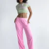 Princess Polly Hilton Velour Track Pants Pink
