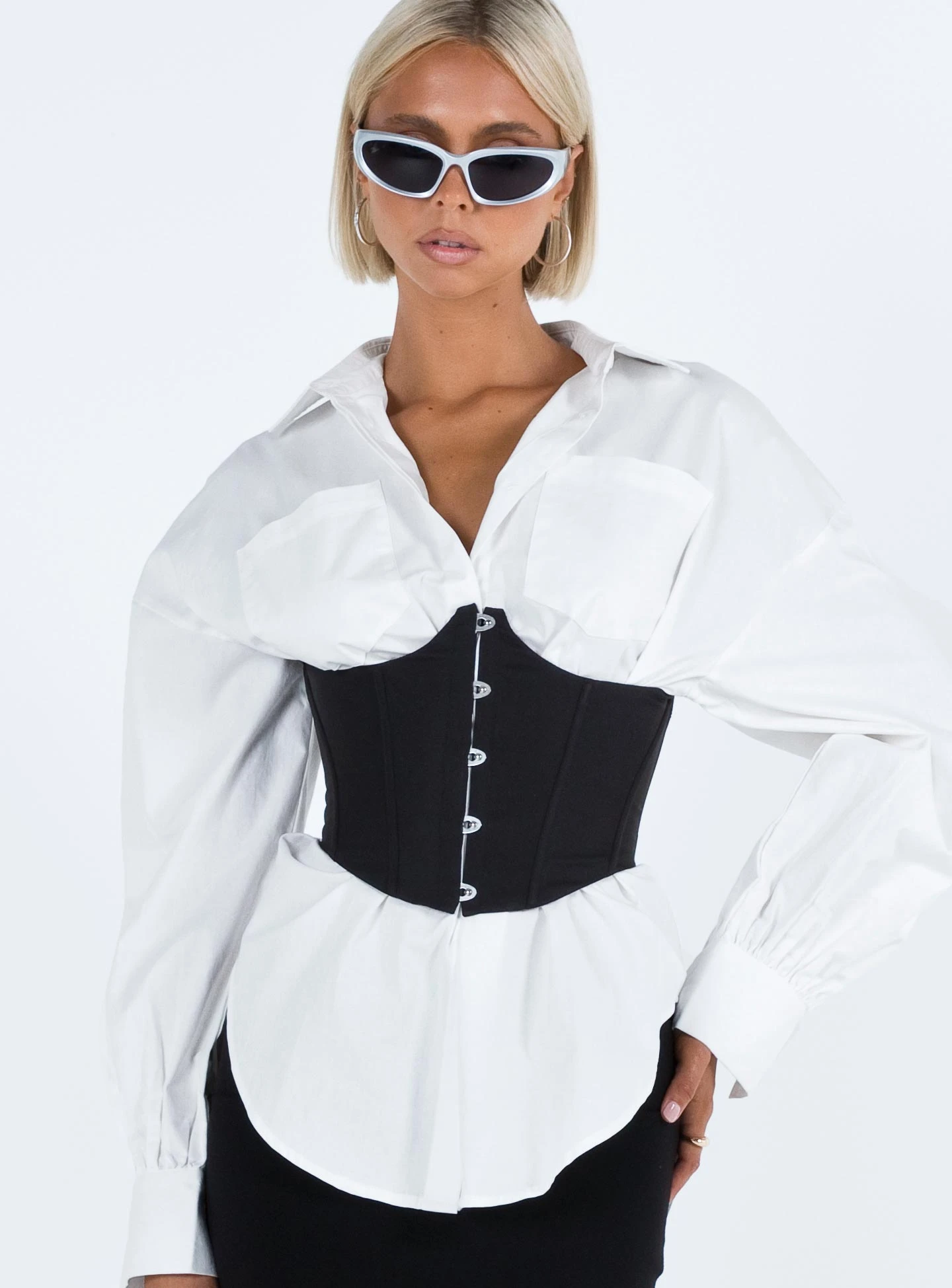 Rosina Underbust Corset Black 2 Rosina Underbust Corset Black - Image 2