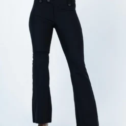 Princess Polly Yianna Low Waist Flare Pant Black