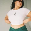 Dragon Crop Top White Curve