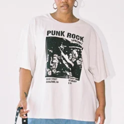Punk Rock Show Oversized Tee Grey Curve
