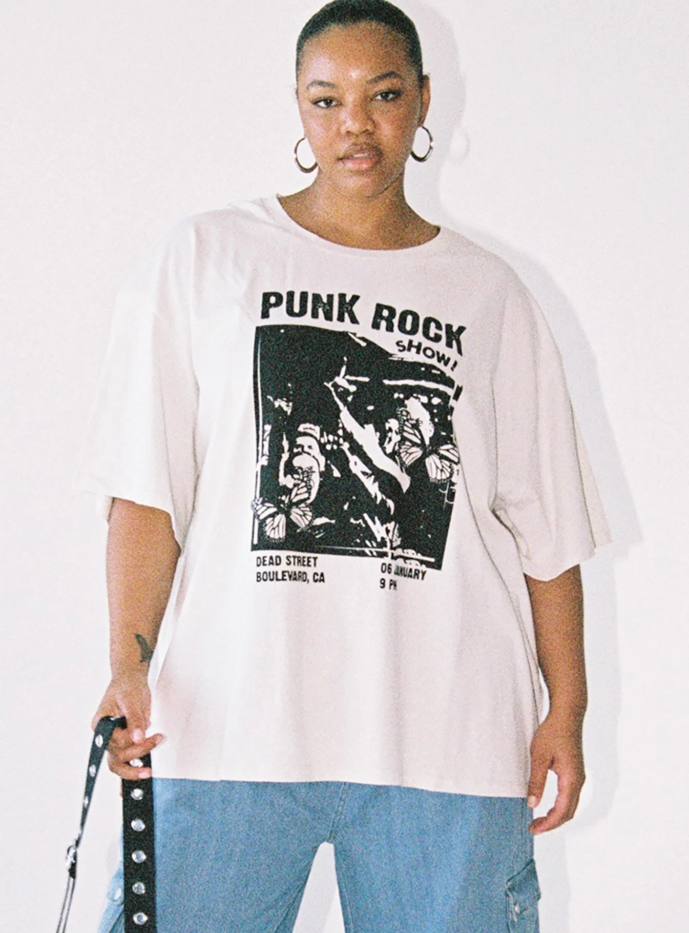 Punk Rock Show Oversized Tee Grey Curve 1 Punk Rock Show Oversized Tee Grey Curve