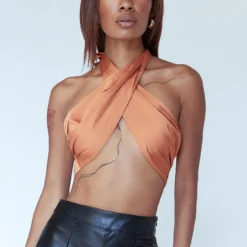 Princess Polly Twista Top Orange