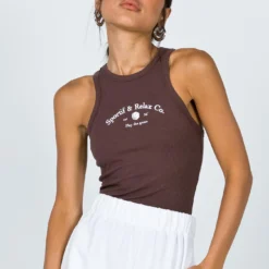 Princess Polly Play The Game Tank Top Brown -Modeoryx Sales Store 1 28256f92 94e5 4563 b9bd 569d44c6eb55