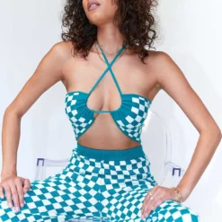 Princess Polly Samantha Set Green / White