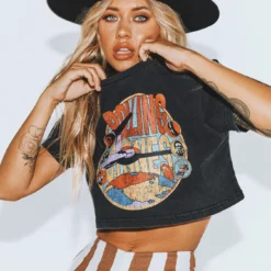 The Rolling Stones Jet Plane Crop Tee