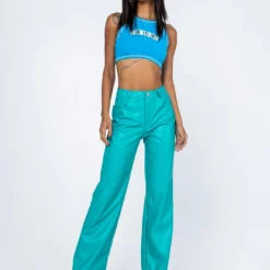 Princess Polly Johnson PU Pants Teal -Modeoryx Sales Store 2 modelinfo Feturi us2 2e0e926f 28b6 4b35 b33e 18001d315ee9