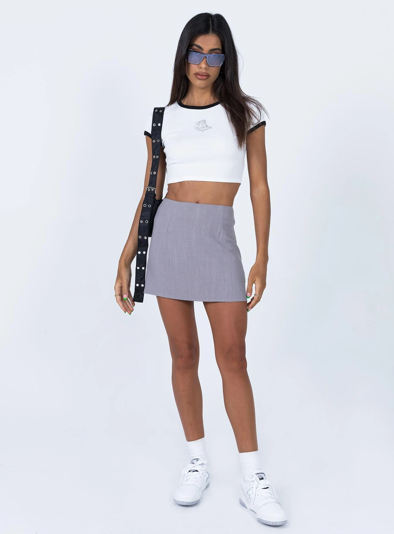 Princess Polly Angel Love Cropped Tee White 3 Princess Polly Angel Love Cropped Tee White - Image 3