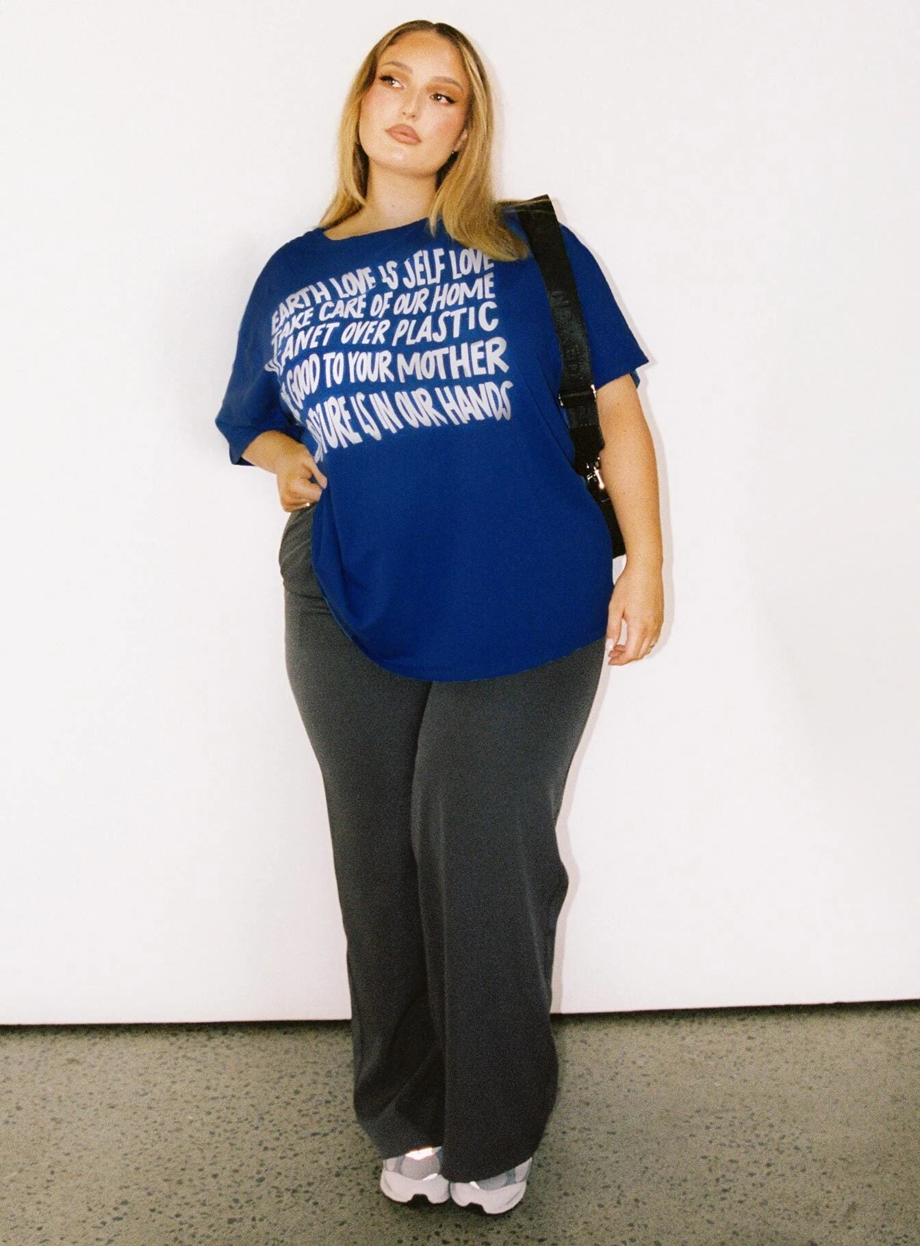 Be Kind Charity Oversized Tee Blue Curve 2 Be Kind Charity Oversized Tee Blue Curve - Image 2