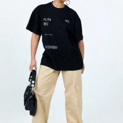 Recording Oversize Tee Black -Modeoryx Sales Store 2 modelinfo Sarah us4 a5784722 64ed 47be a932 c9546b4d920d