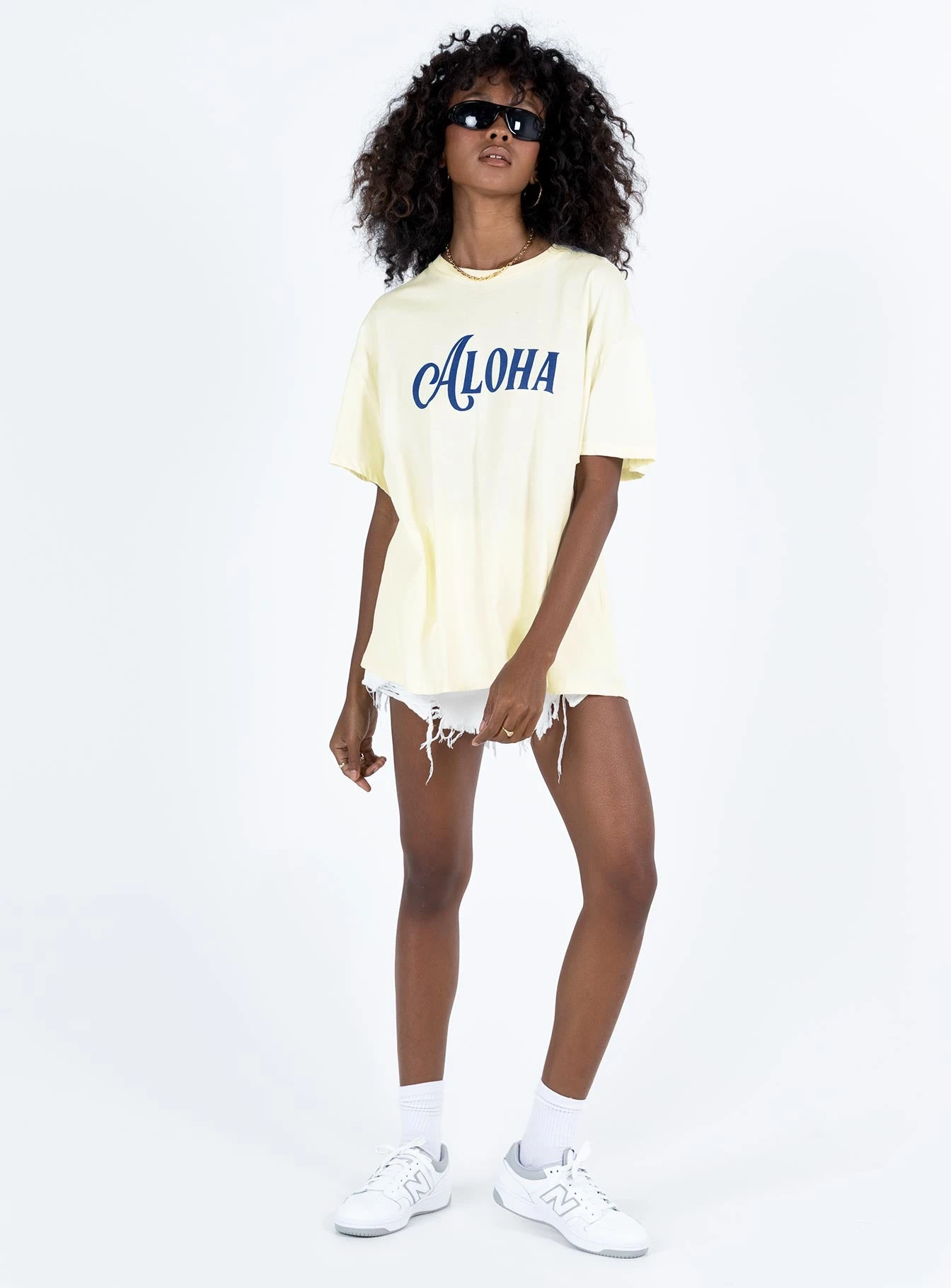 Aloha Oversized Tee Ivory 3 Aloha Oversized Tee Ivory - Image 3