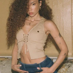 Princess Polly Synto Vest Top Taupe