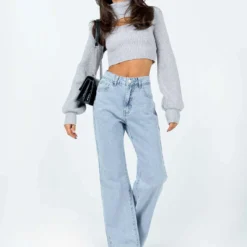 Princess Polly Anna Turtleneck Sweater Grey -Modeoryx Sales Store 2 modelinfo camelia us2