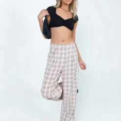 Mulholland Pants Beige Plaid -Modeoryx Sales Store 2 modelinfo elly us2 a89e020e 02ea 45d3 b981 6148e74c0ed2